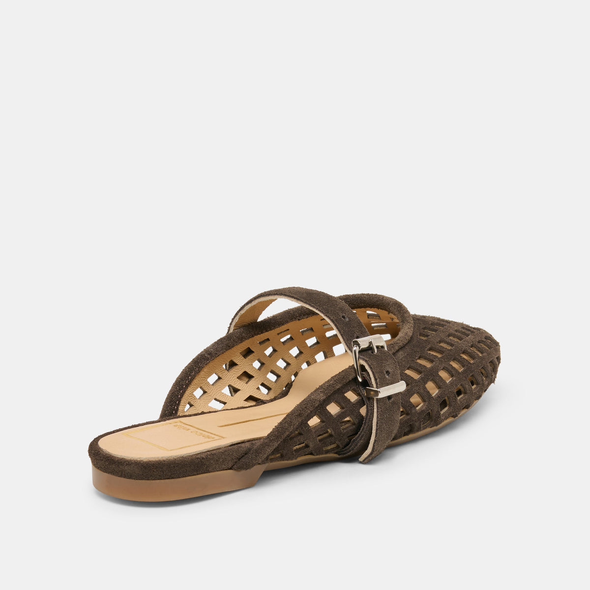 Mirian Dk Brown Suede Flats | Dolce Vita
