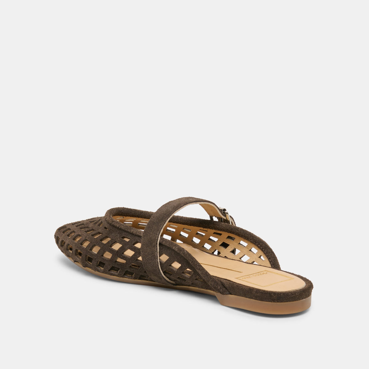 Mirian Dk Brown Suede Flats | Dolce Vita