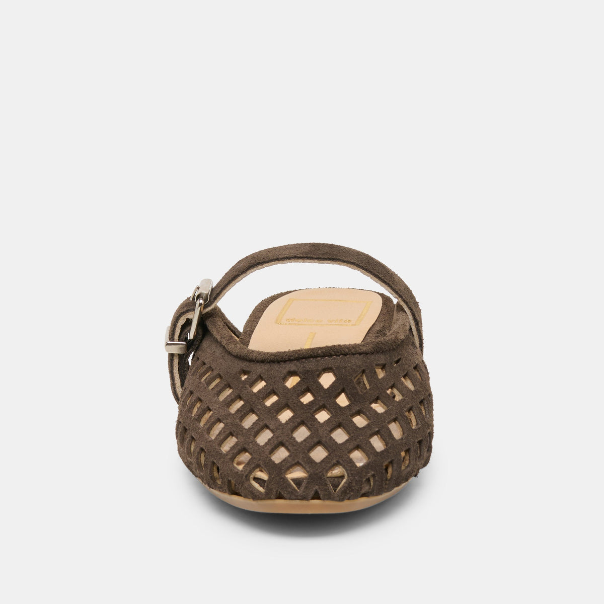 Mirian Dk Brown Suede Flats | Dolce Vita