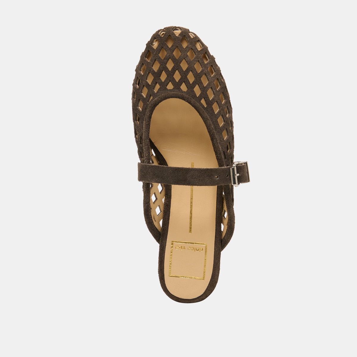 Mirian Dk Brown Suede Flats | Dolce Vita