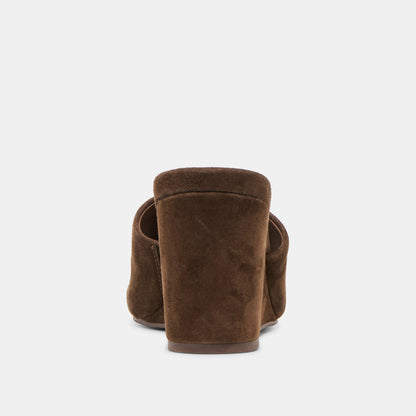Holta Dk Brown Suede Wedges | Dolce Vita