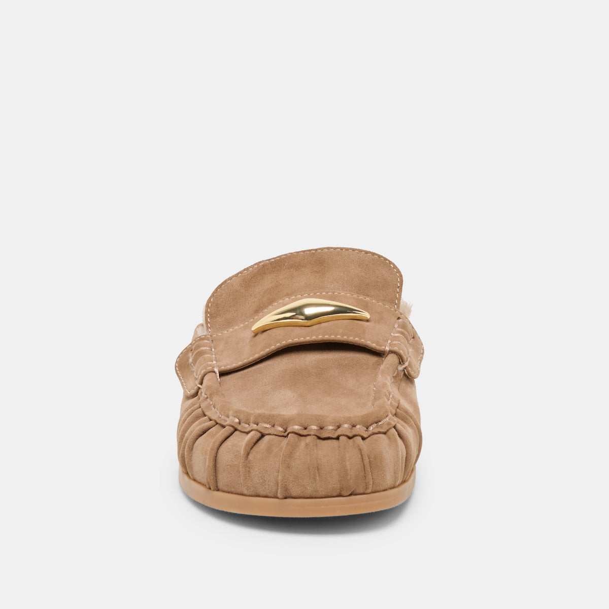 Jodero Plush Mushroom Suede Flats | Dolce Vita