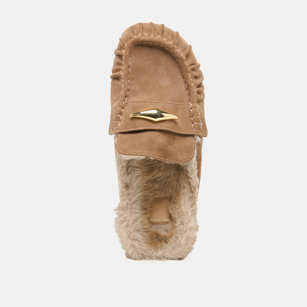 Jodero Plush Mushroom Suede Flats | Dolce Vita