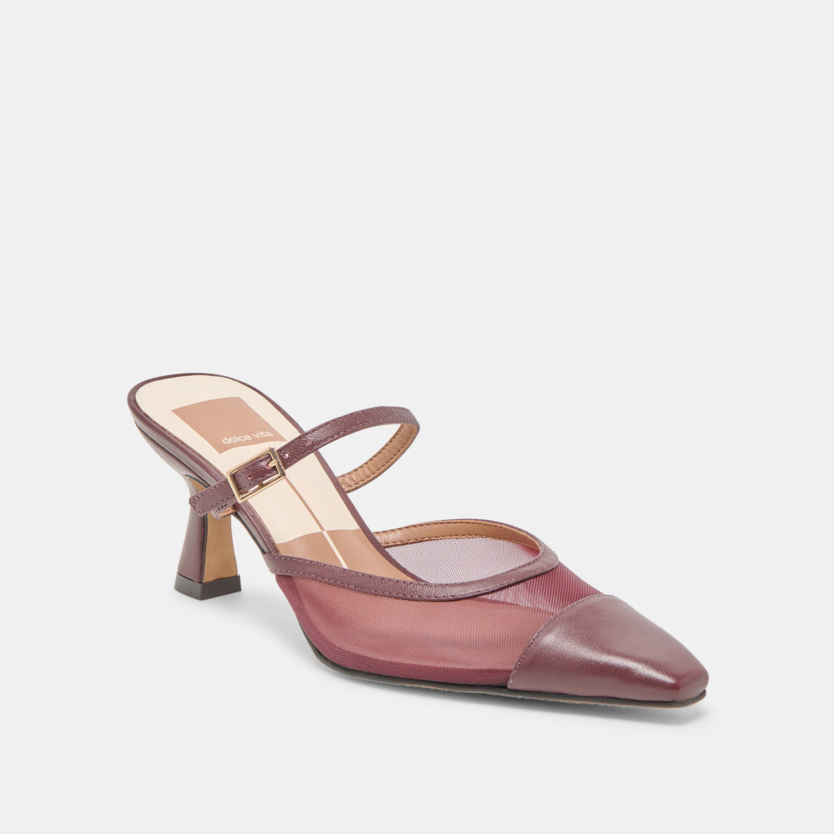 Loyd Burgundy Mesh Heels | Dolce Vita
