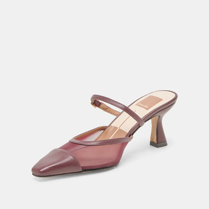 Loyd Burgundy Mesh Heels | Dolce Vita