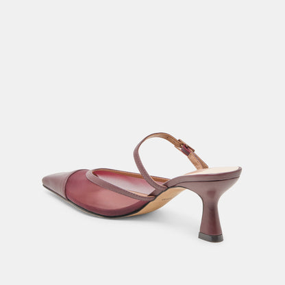 Loyd Burgundy Mesh Heels | Dolce Vita