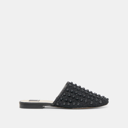 Rova Bead Onyx Beaded Mesh Flats | Dolce Vita