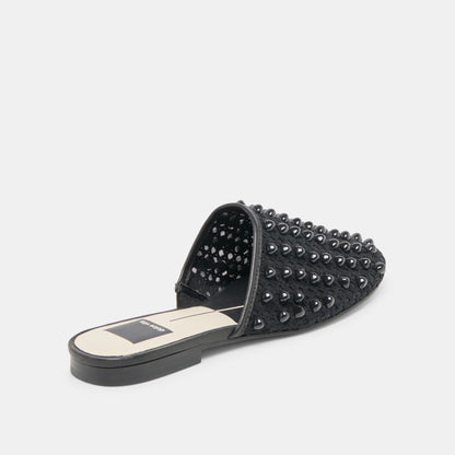 Rova Bead Onyx Beaded Mesh Flats | Dolce Vita