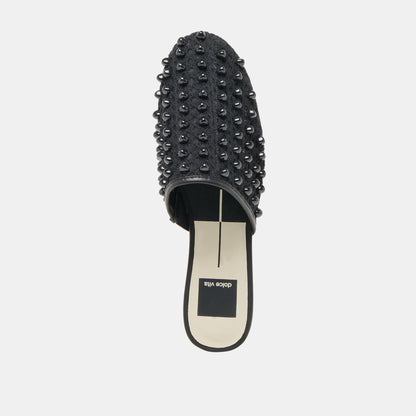 Rova Bead Onyx Beaded Mesh Flats | Dolce Vita