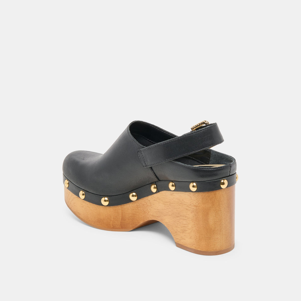 Adelan Black Leather Clogs | Dolce Vita