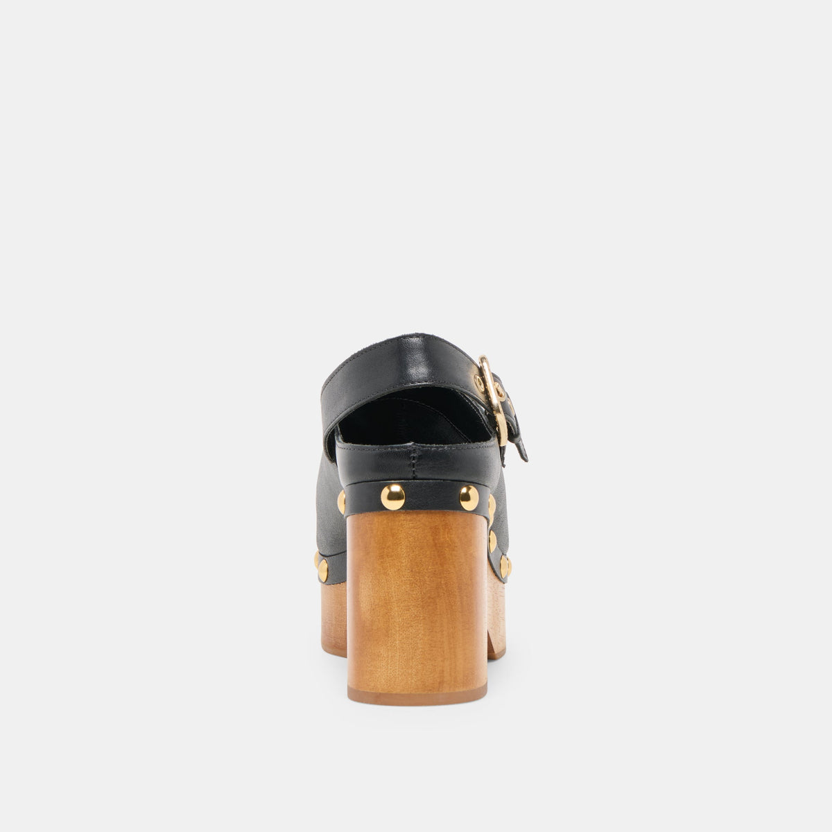 Adelan Black Leather Clogs | Dolce Vita