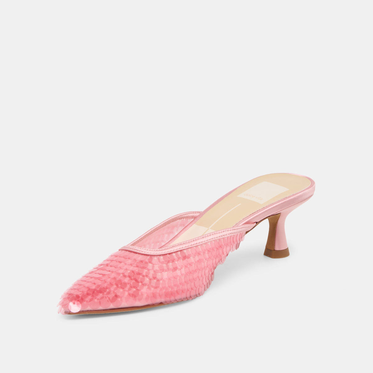 Cleo Sequin Light Pink Sequin Heels | Dolce Vita
