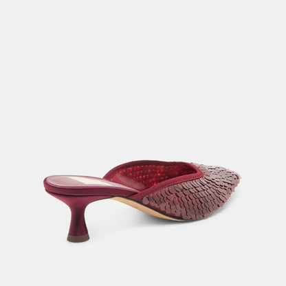 Cleo Cranberry Sequin Heels | Dolce Vita