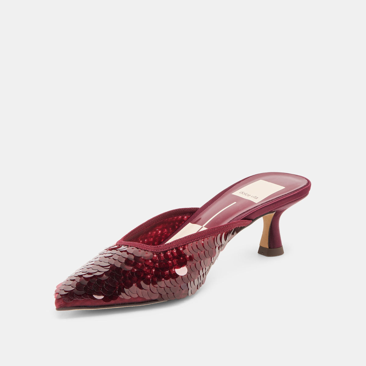 Cleo Cranberry Sequin Heels | Dolce Vita