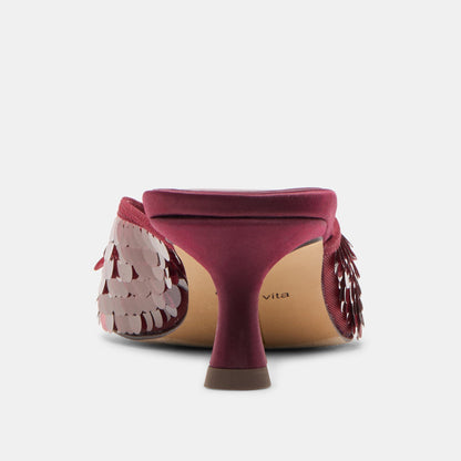 Cleo Cranberry Sequin Heels | Dolce Vita