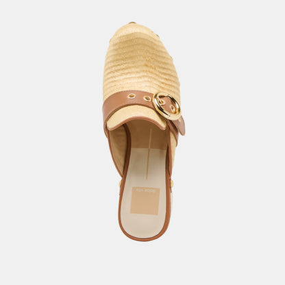Debrah Lt Natural Raffia Clogs | Dolce Vita