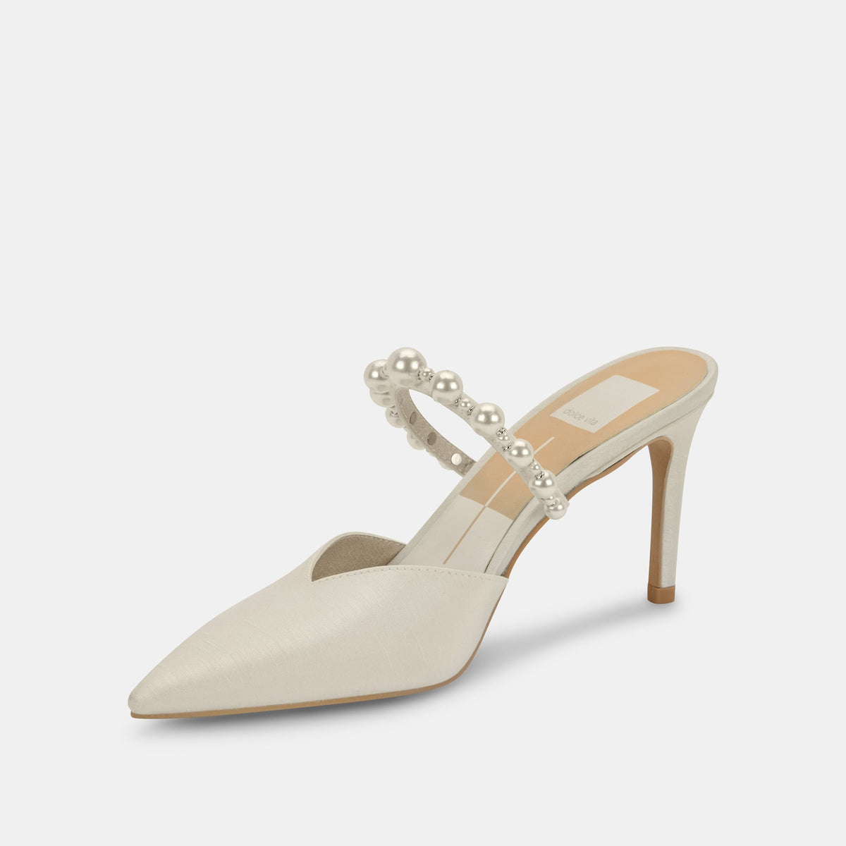 KANIKA Pearl Heels Vanilla Silk | Vanilla Silk Pearl Tapered Heels
 – Dolce Vita | Dolce Vita