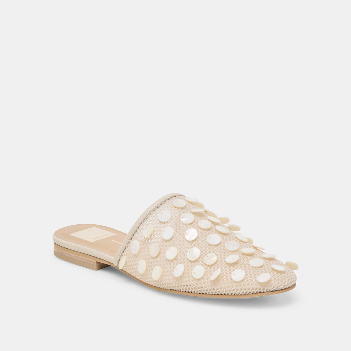 Rova Bead Ivory Disc Mesh Flats | Dolce Vita