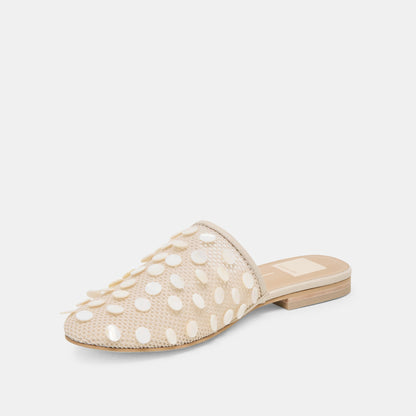 Rova Bead Ivory Disc Mesh Flats | Dolce Vita