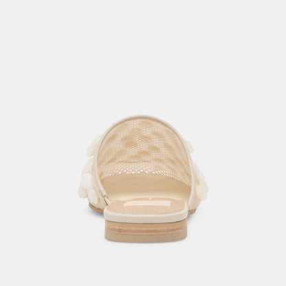 Rova Bead Ivory Disc Mesh Flats | Dolce Vita