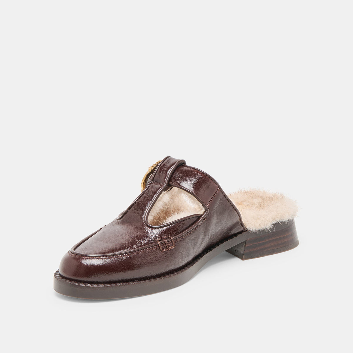 Harlah Plush Chocolate Leather Flats | Dolce Vita