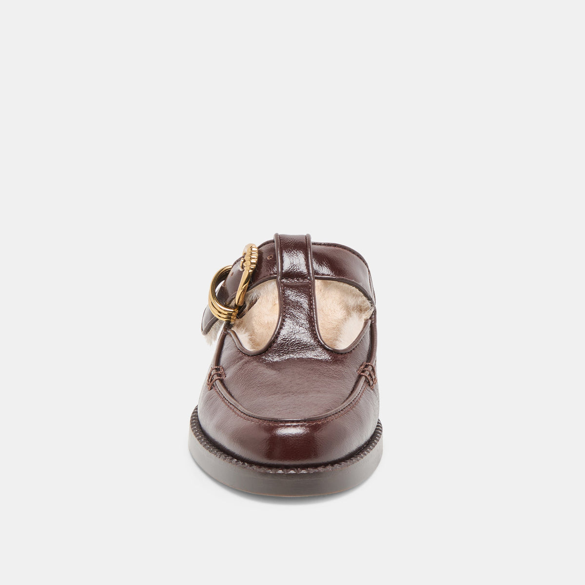 Harlah Plush Chocolate Leather Flats | Dolce Vita