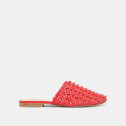 Rova Bead Chili Beaded Mesh Flats | Dolce Vita