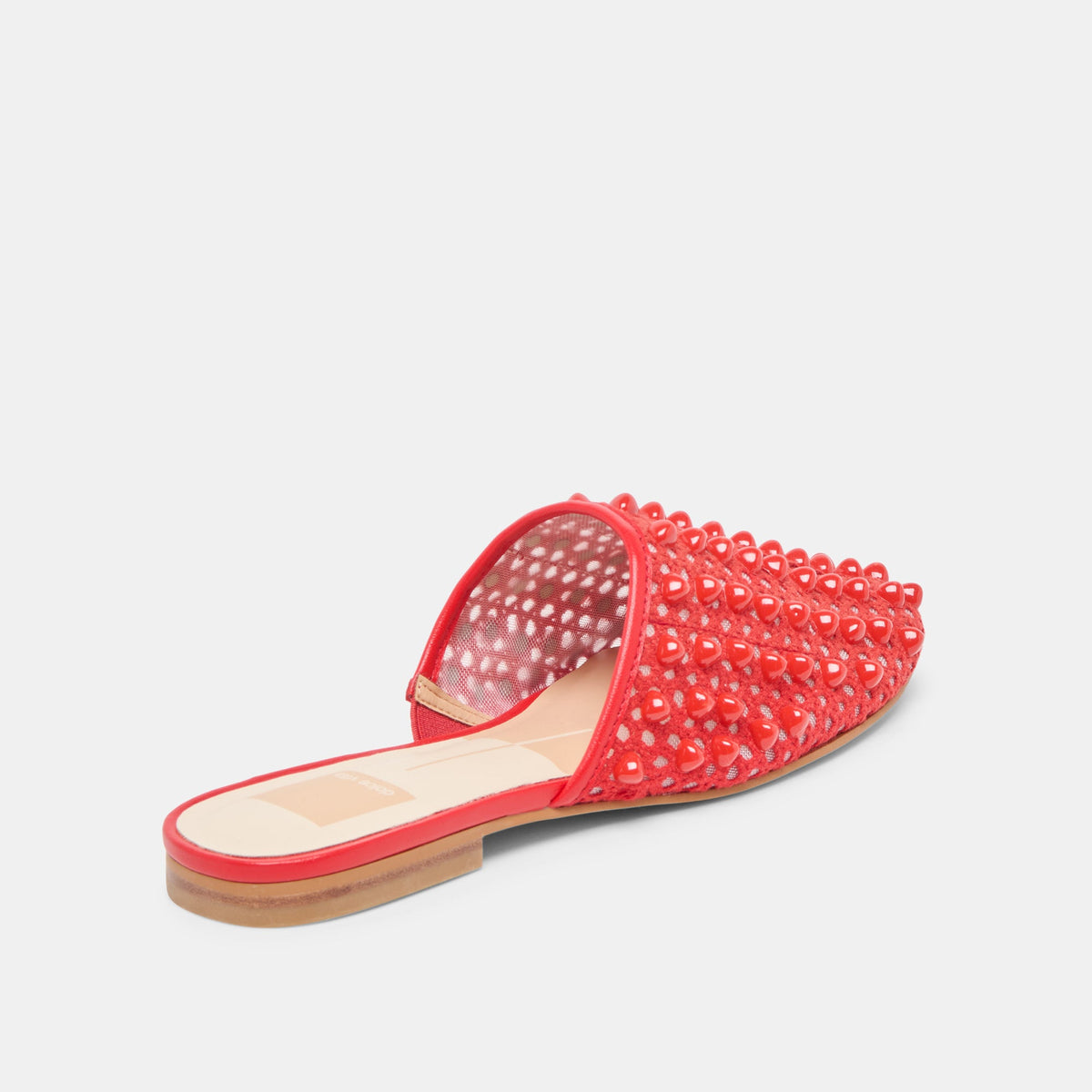 Rova Bead Chili Beaded Mesh Flats | Dolce Vita