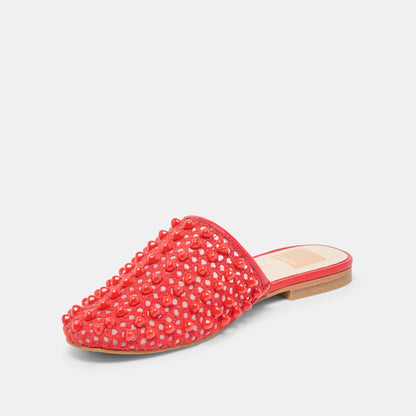 Rova Bead Chili Beaded Mesh Flats | Dolce Vita