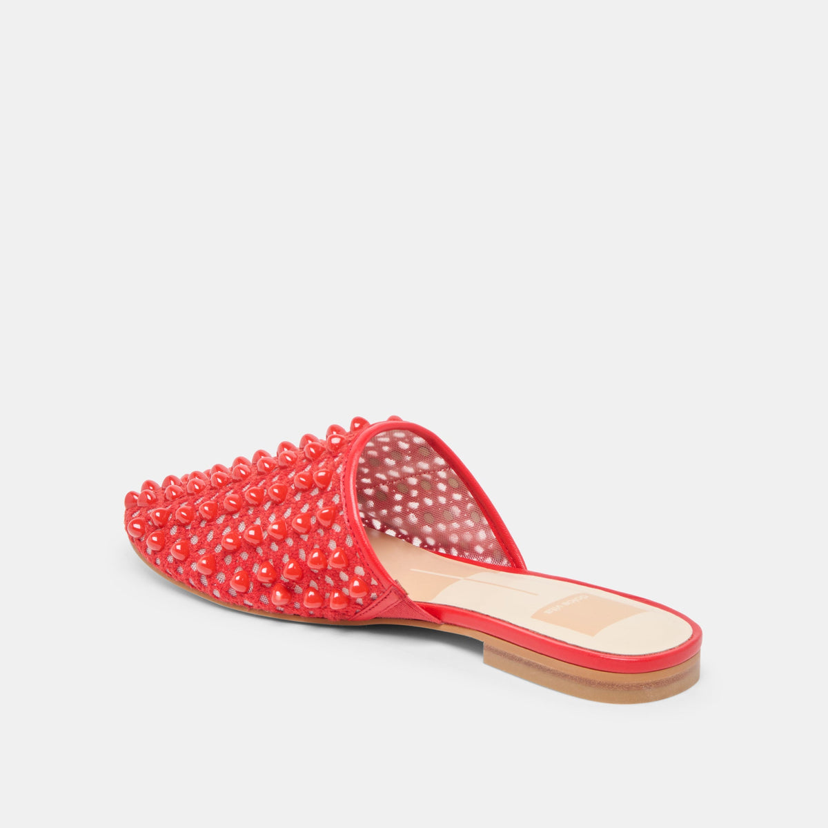 Rova Bead Chili Beaded Mesh Flats | Dolce Vita