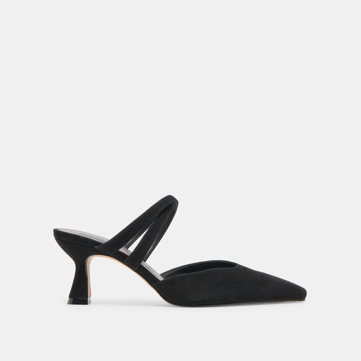 Linore Onyx Suede Heels | Dolce Vita