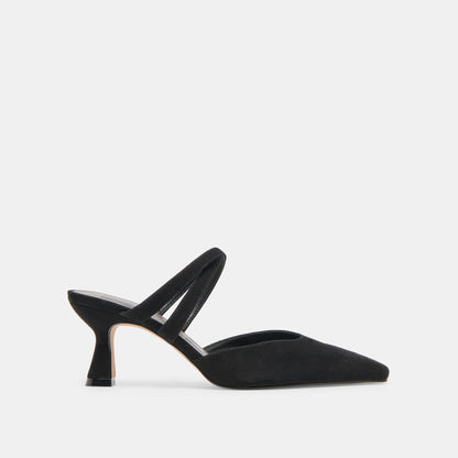 Linore Onyx Suede Heels | Dolce Vita