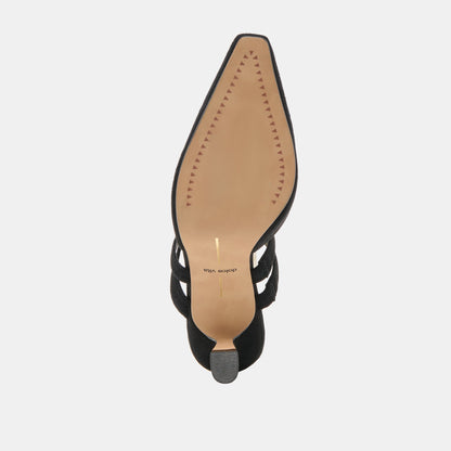 Linore Onyx Suede Heels | Dolce Vita