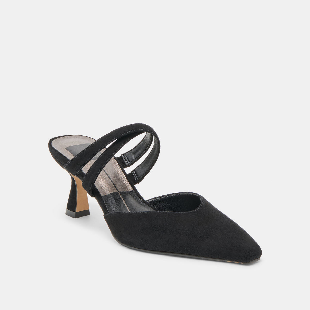 Linore Onyx Suede Heels | Dolce Vita