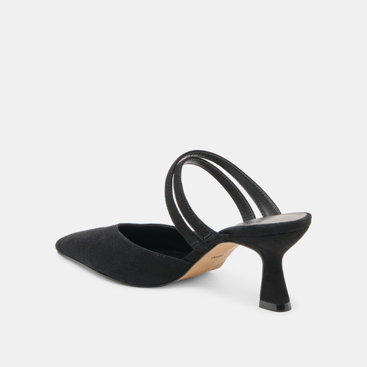 Linore Onyx Suede Heels | Dolce Vita