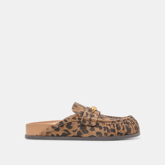 Jodero Brown Leopard Printed Suede Flats | Dolce Vita