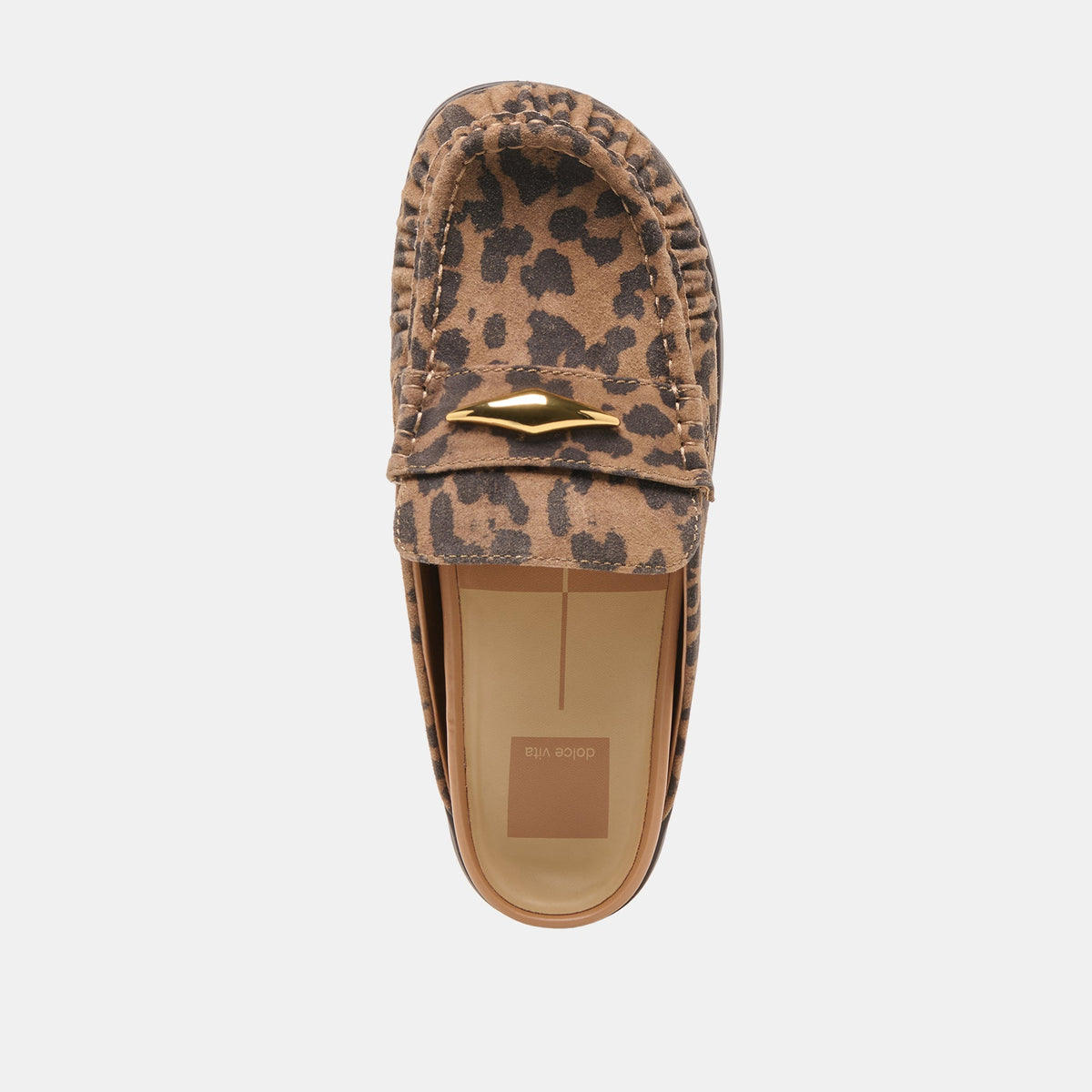 Jodero Brown Leopard Printed Suede Flats | Dolce Vita