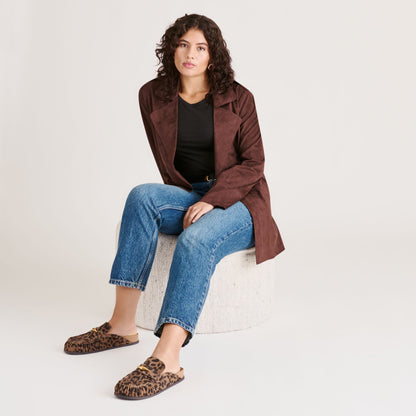 Jodero Brown Leopard Printed Suede Flats | Dolce Vita