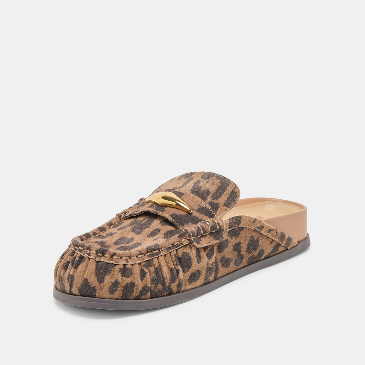 Jodero Brown Leopard Printed Suede Flats | Dolce Vita