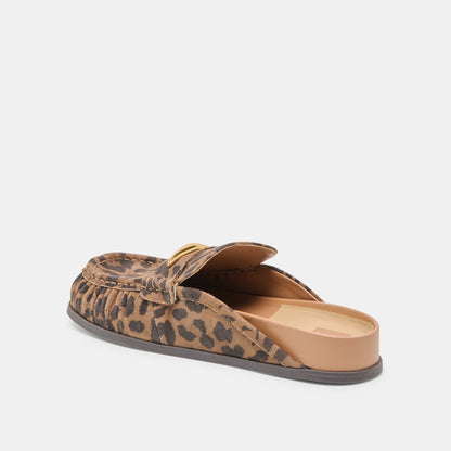 Jodero Brown Leopard Printed Suede Flats | Dolce Vita