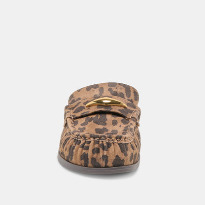 Jodero Brown Leopard Printed Suede Flats | Dolce Vita