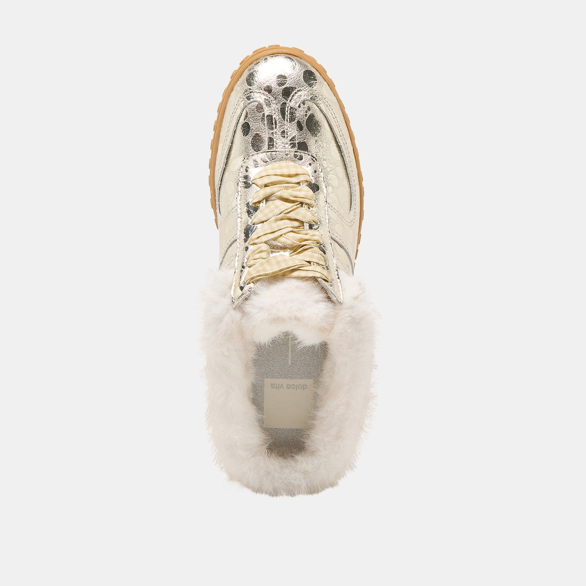Izzey Plush Platinum Leather Sneakers | Dolce Vita