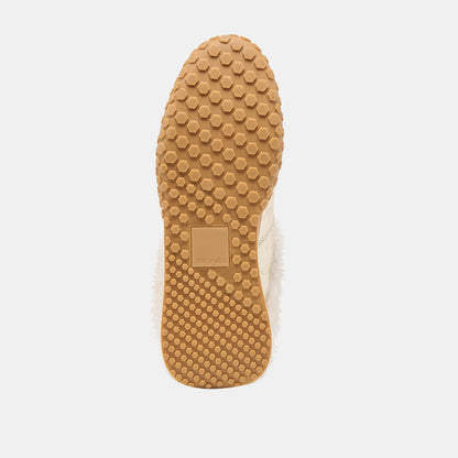 Izzey Plush Platinum Leather Sneakers | Dolce Vita