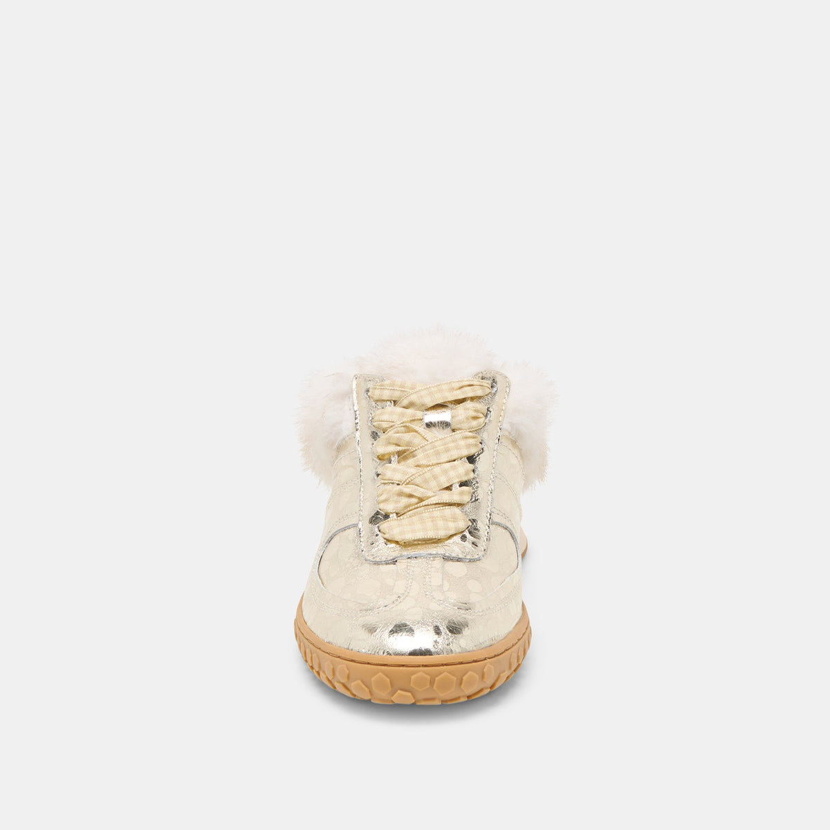 Izzey Plush Platinum Leather Sneakers | Dolce Vita