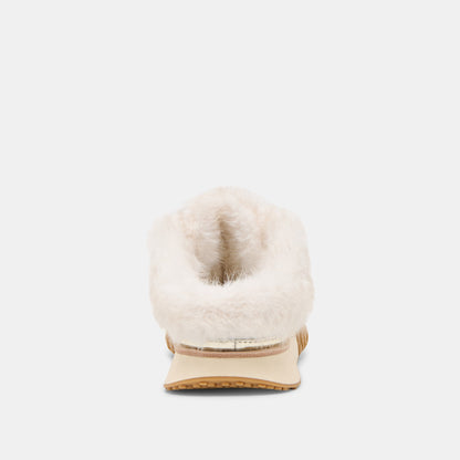 Izzey Plush Platinum Leather Sneakers | Dolce Vita