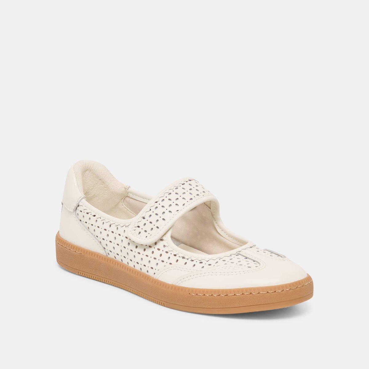 Nanet White Perforated Leather Sneakers | Dolce Vita