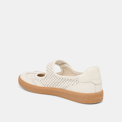 Nanet White Perforated Leather Sneakers | Dolce Vita