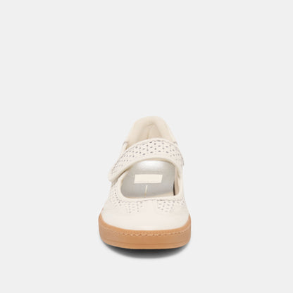 Nanet White Perforated Leather Sneakers | Dolce Vita