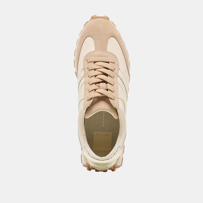 TRESA White Gold Suede Platform Sneakers | Dolce Vita
