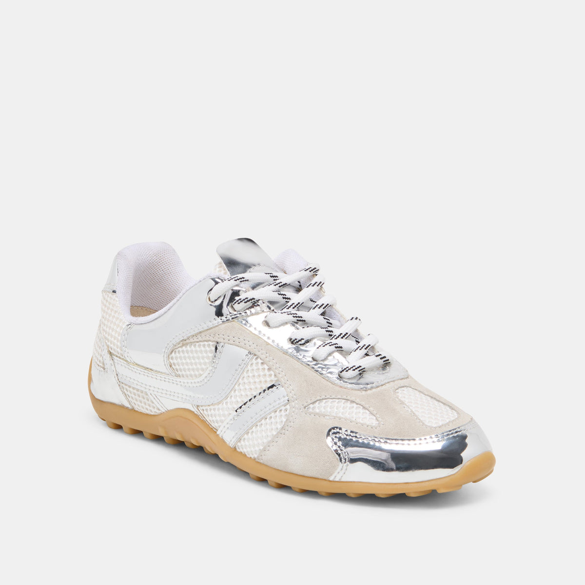 Myles Silver Multi Leather Sneakers | Dolce Vita